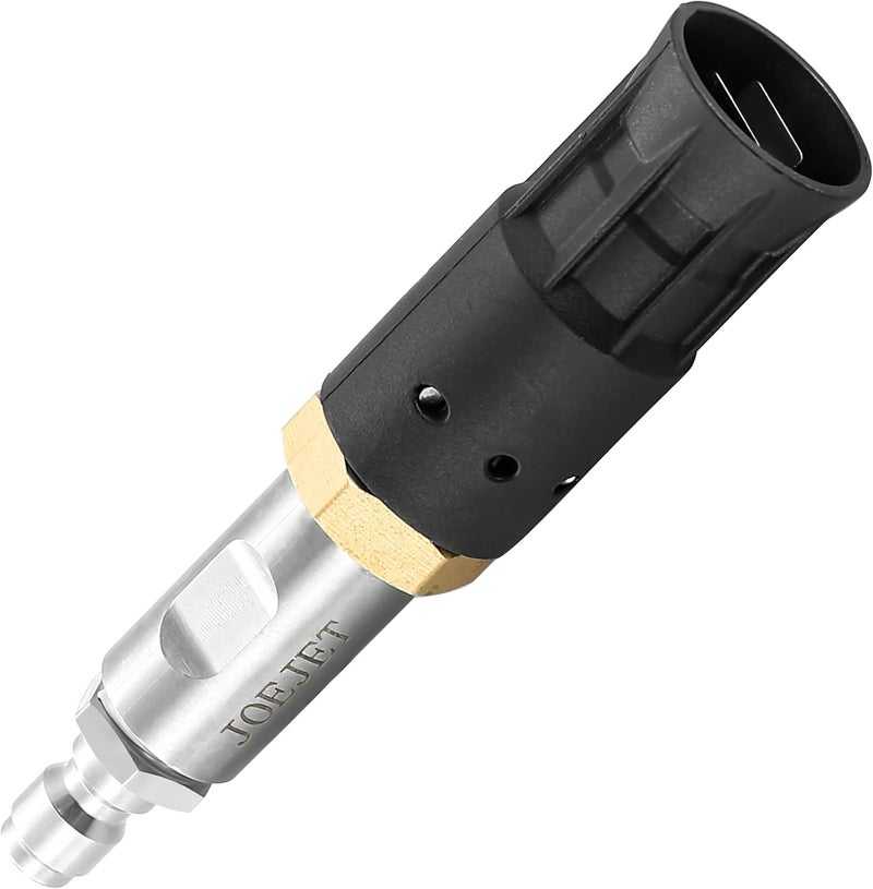 JOEJET Downstream Soft Wash Nozzle, Adjustable 0-60° Twist Nozzle with 1/4 Inch Quick Connect, 2-3 GPM - Image 1